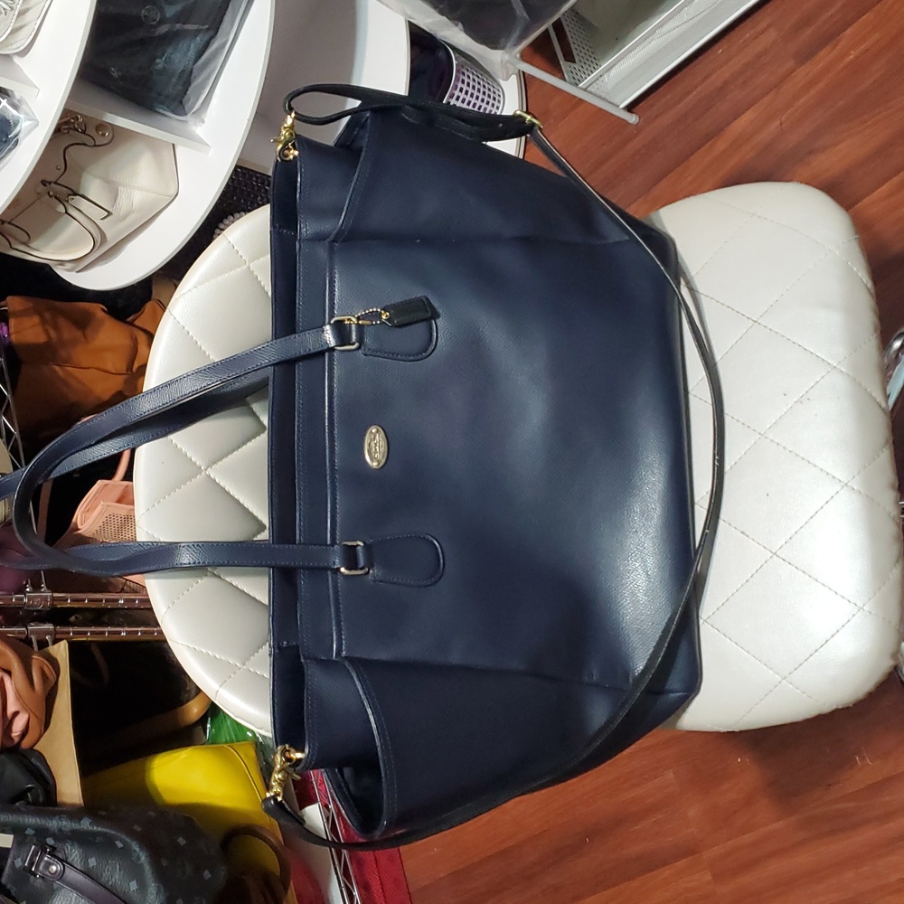 Coach Dark Blue Leather Baby Tote Bag💙 - Picture 16 of 16